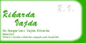 rikarda vajda business card